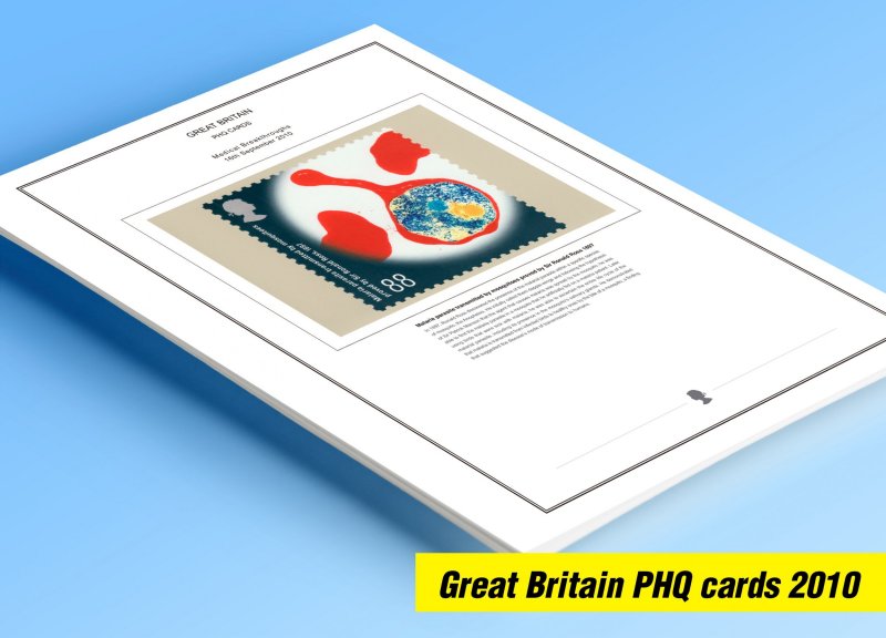 COLOR PRINTED GREAT BRITAIN 2010 PHQ CARDS STAMP ALBUM PAGES (141 illust. pages)