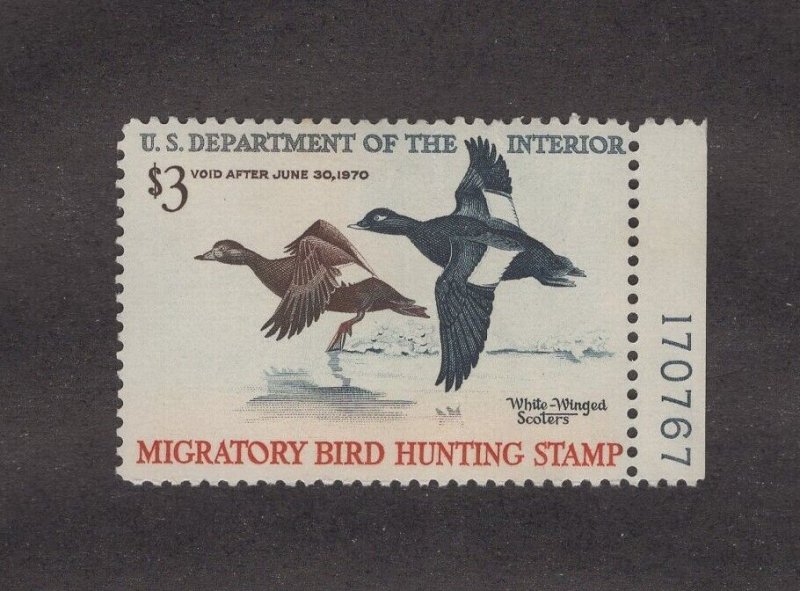 RW36 - Federal Duck Stamp.  Plate Numbered Single. MNH. OG.  #02 RW36pns