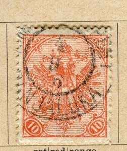 BOSNIA; 1900 early classic Arms issue fine used 10h. value fine cancel