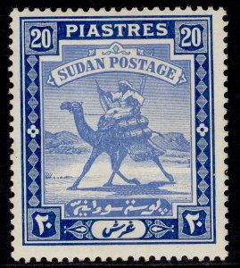 SUDAN GV SG46b, 20p pale blue & blue, M MINT. Cat £18. CHALKY