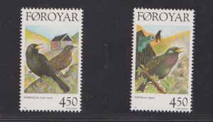 Faroe islands   #330-331   MNH  1998 birds