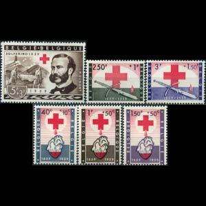 BELGIUM 1959 - Scott# B641-6 Red Cross Set of 6 LH