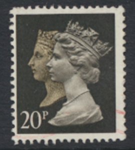 GB  SG 1469  SC# MH193 Machin double head 20p Used Gravure detail / scan