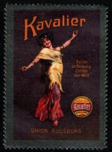 Vintage Germany Poster Stamp Always Use Only Kavalier The Best Lederputz Crèmes