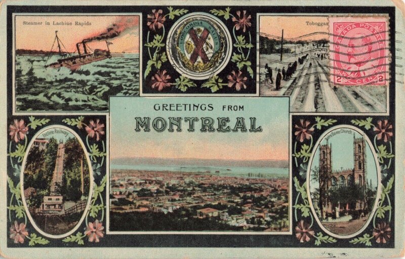 Canada 1911 Montreal to Howich Natal via Pietermaritzburg 1c KEVII Postcard 