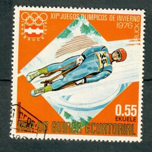 Equatorial Guinea Innsbruck Winter Olympics used CTO single