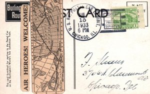 1933 Century of Progress Chicago, Balbo arrival, Railway Postal Car cancel (D