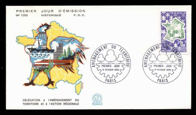 France 1978 Administrative changes FDC