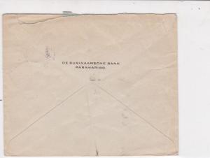 Suriname 1920 Surinaamsche Bank Paramaribo Stamps Cover  ref 22342