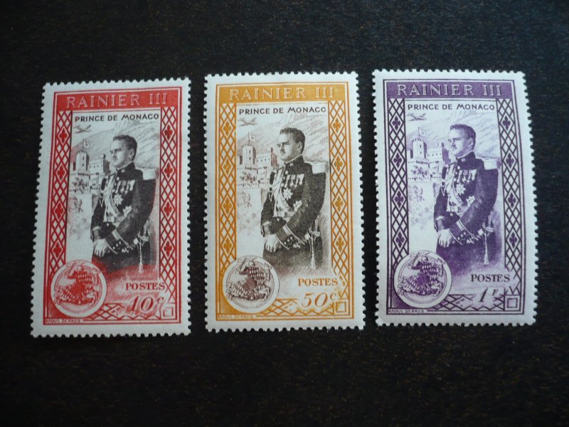 Stamps - Monaco - Scott# 247-249 - Mint Hinged Part Set of 3 Stamps