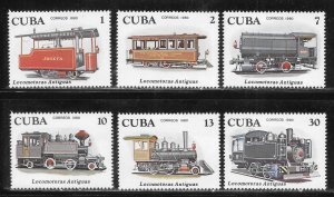 Cuba 2357-2362 Locomotives set MNH