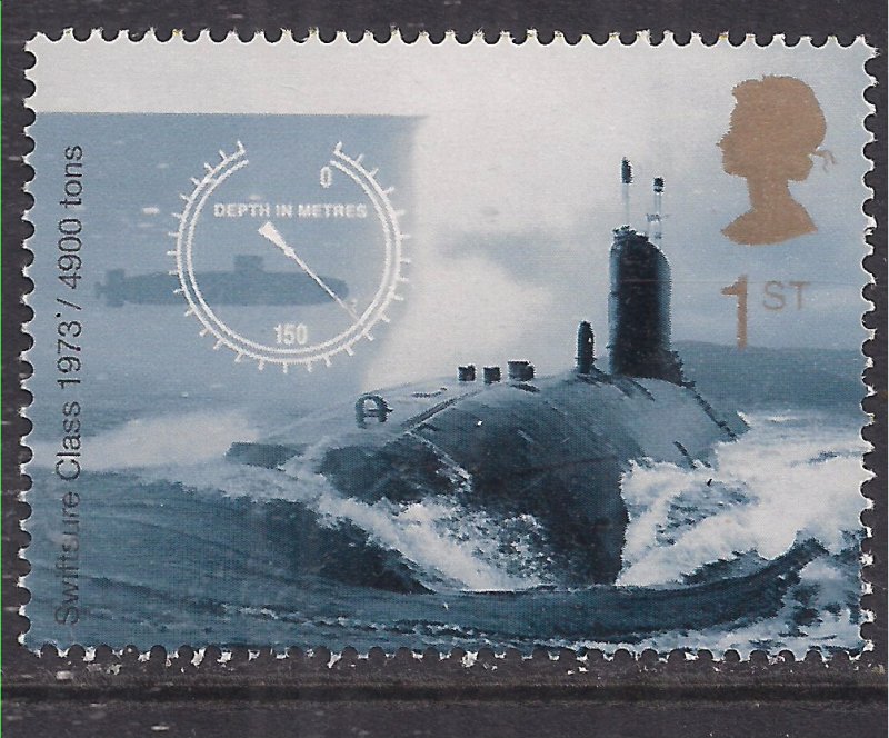 GB 2001 QE2 1st Swiftsure Submarine 1973 15 1/2 x 15 Umm SG 2203a ( R113 )