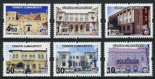 Turkey 2016 MNH Stamps Scott 3483-3488 Postal Buildings