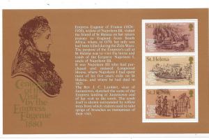 St.Helena #337a S/S Visit by Empress Eugenie (MNH) CV$1.50