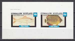 Eynhallow, 1982 Scotland Local issue. Various Fish on a sheet of 2