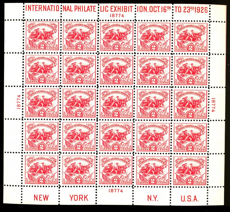 U.S. #630 MINT BLOCK OF 25 OG NH