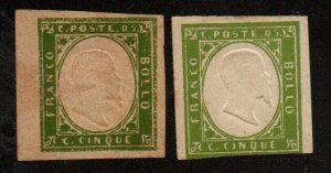 Itaty - Sardinia 5 & 5a Mint Hinged