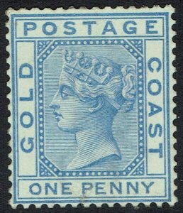 GOLD COAST 1876 QV 1D WMK CROWN CC PERF 14 