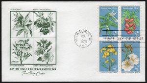 SC#1783-86 15¢ Endangered Flora: Artmaster (1979) Unaddressed