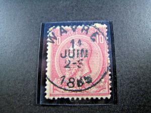 BELGIUM  SCOTT #52c - 1884  AVG/Used     (apsB6)