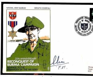 Burma WW2 Event Cover Signed *FIELD MARSHAL SLIM* Military 1970 Autograph T22b