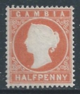 Gambia #5 Mint No Gum 1/2p Queen Victoria - Wmk. 1