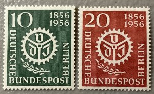 Germany-Berlin 1956 #9n140-1, Wholesale lot of 5, MNH, CV $23