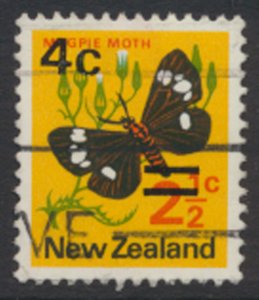 New Zealand  SC# 480 * SG 957 Used Moth 1971 surcharged see details & Scans