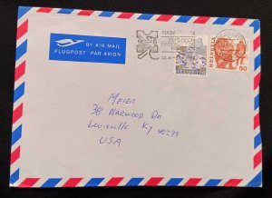 DM)1984, HELVETIA, LETTER SENT TO U.S.A, AIR MAIL WITH STAMPS SERIES OF