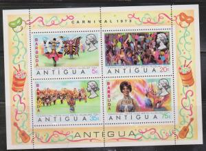 ANTIGUA Scott # 315a MNH Souvenir Sheet - Overprinted Barbuda
