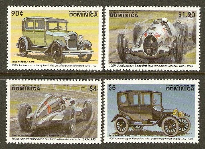 Dominica #1558-61 NH Ford & Mercedes Autos