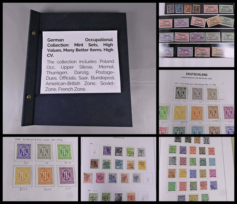 4590: German Occupational Collection: Mint Sets, High Values, Many Better Ite...