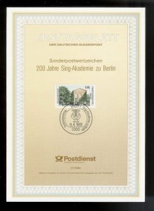 GERMANY (52) Ersttagsblatt FDC Presentation Cards