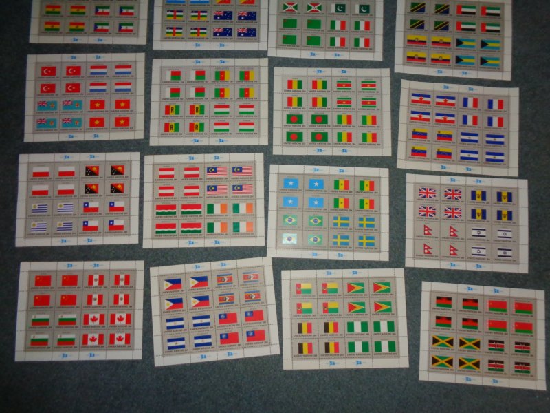 UNITED NATIONS FLAG SHEET COLLECTION, MNH, OG