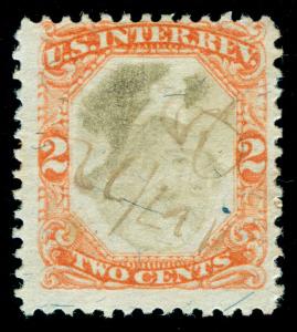MOMEN: US STAMPS #R135b USED INVERTED CENTER