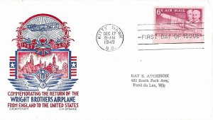 #C45 FDC, 6c Wright Brothers, CC/Staehle cachet