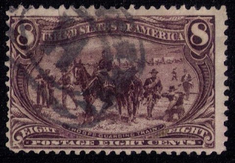 US Sc 289 Used 8c Violet Brown Fine