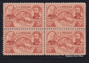 BOBPLATES #964 Oregon Territory Block of 4 F-VF NH SCV=$1