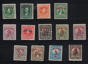 Panama 298 - 310 - Overprint Set Of 13. MH. OG.  #02 PAN298s