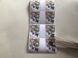 Great Britain Winnie the Pooh gutter block mint never hinged stamps A9654