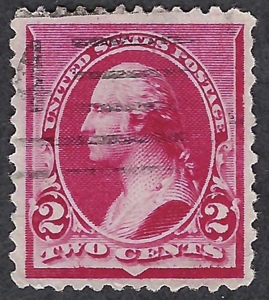 United States #220 2¢ George Washington (1890-93). Carmine. Used.