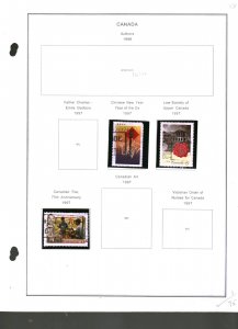 Collection, CANADA Part H, Mixed Album Pages, 1906/1997, Cat $72, Mint & Used
