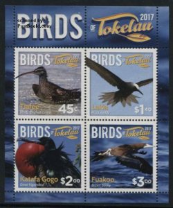 Tokelau Islands 2017, Birds s/s, MNH
