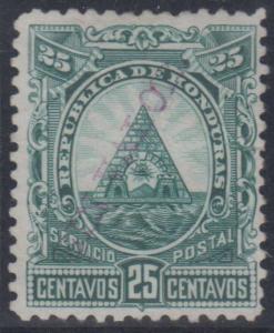 HONDURAS 1890 Sc 45 PERF PROOF IN UNISSUED GREEN COLOR + SIN VALOR HS UNUSED 