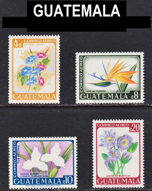 Guatemala Scott C352-55 complete set F to VF mint OG NH.