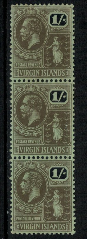 British Virgin Islands #50* strip of 3  CV $3.00