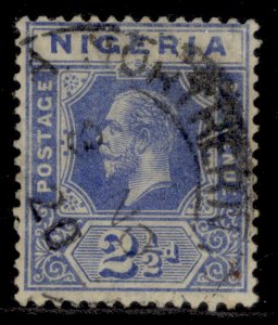NIGERIA GV SG4, 2½d bright blue, USED. 