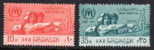 EGYPT 1960 Sc#503/504 WORLD REFUGEE YEAR (WRY) Set (2)  MNH