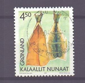 Greenland  /#384  used  2001 Cultural heritage 2nd  set   4.50k smoked fish