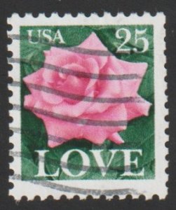 SC# 2378 - (25c) - Love Pink Rose, used single